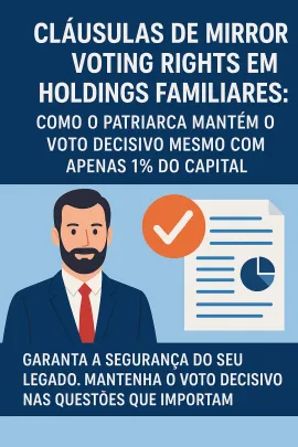 Imagem da notícia Cláusulas de Mirror Voting Rights em Holdings Familiares
